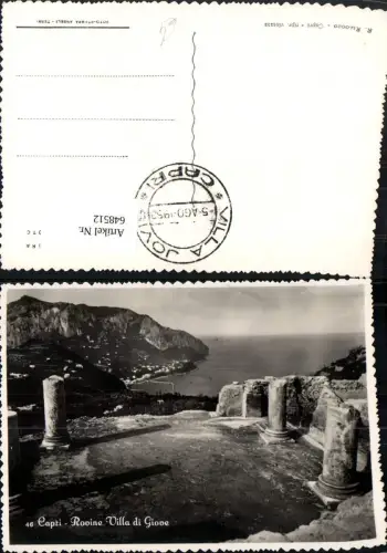648512,Foto Ak Capri Rovine Villa di Giove Ruine Italy