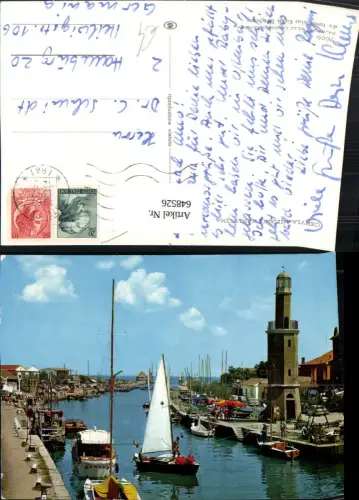 648526,Cervia Milano Maritima Hafen Leuchtturm Boote Italy