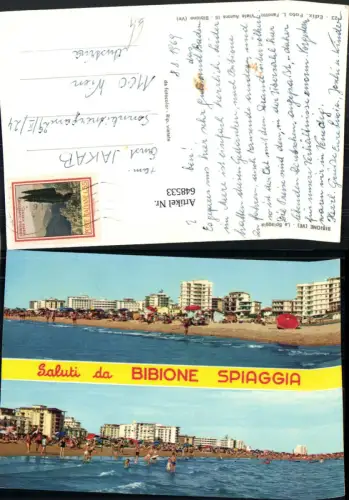 648533,Mehrbild Ak Saluti da Bibione Spiaggia Strandleben Italy
