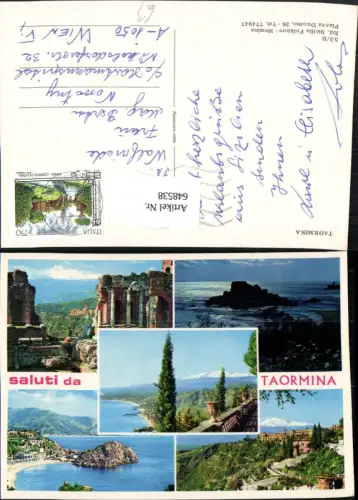 648538,Mehrbild Ak Saluti da Taormina Italy