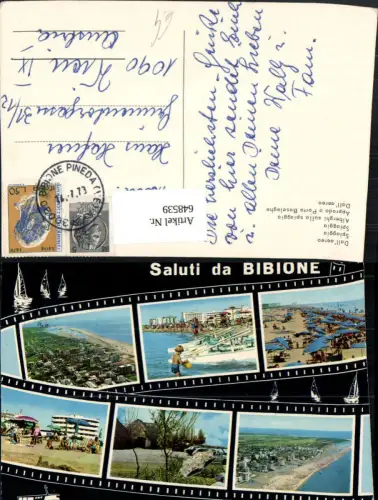 648539,Mehrbild Ak Saluti da Bibione Strandleben Italy