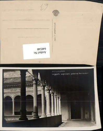 648548,Foto Ak Bologna Loggiato superiore palazzo Bevilacqua Italy