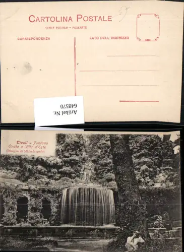 648570,Tivoli Fontana Ovata a Villa d Este Brunnen Italy