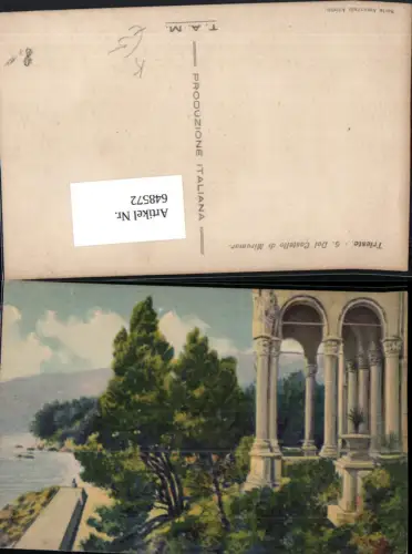 648572,Künstler Ak Trieste Triest Dal Castello di Miramar Italy