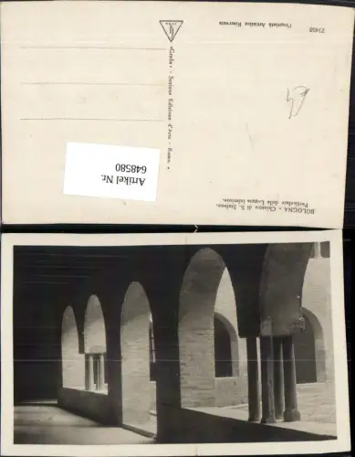 648580,Foto Ak Bologna Chiostro di S. Stefano Kreuzgang Italy