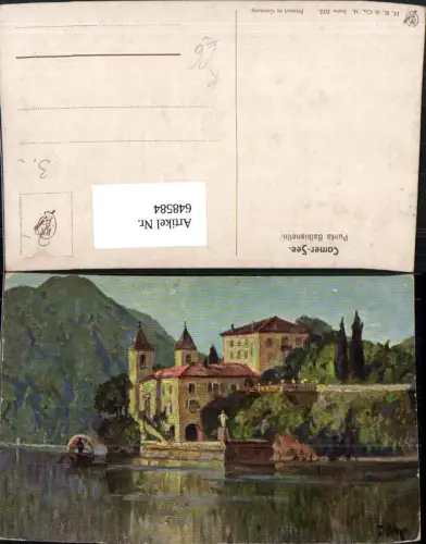648584,Künstler Ak Comer-See Punta Balbianello Italy
