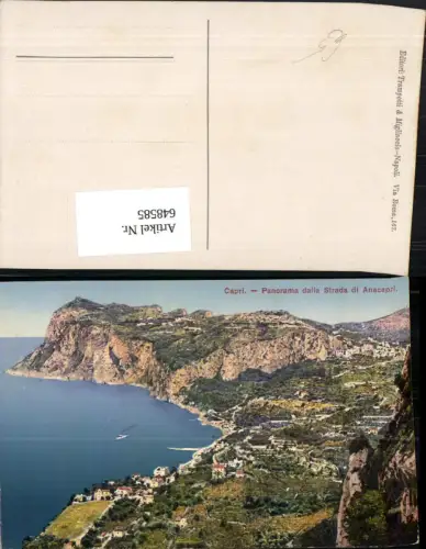 648585,Capri Panorama dalla Strada di Anacapri Italy