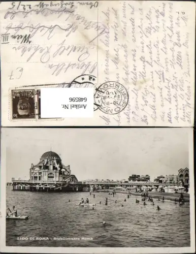 648596,Lido di Roma Stabilimento Roma Strand Strandleben Italy