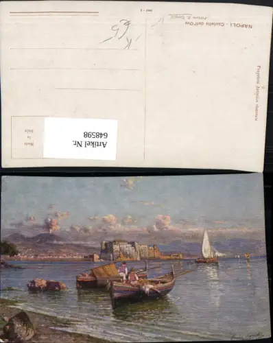 648598,Künstler Ak G. Garelli Napoli Castello dell Ovo Italy