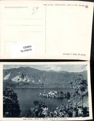 648603,Lago d Orta Isola S. Giulio Dove la vita e un fiore Italy