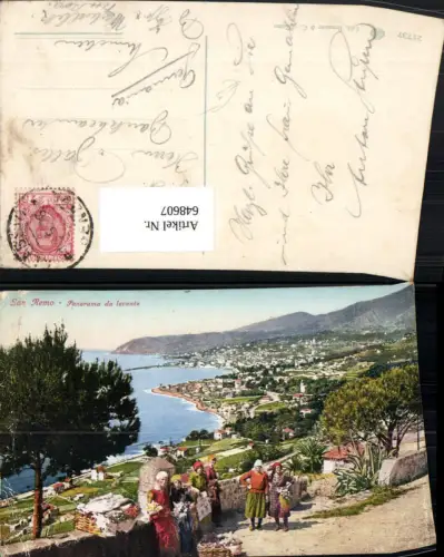 648607,San Remo Sanremo Panorama da levante Italy