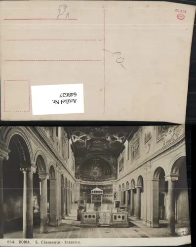 648627,Foto Ak Roma Rom S. Clemente Interno Italy pub NPG 654