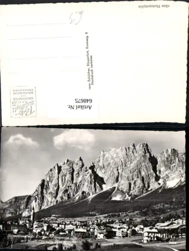 648675,Foto Ak Dolomitenstraße Cortina d Ampezzo mit Monte Cristallo Italy