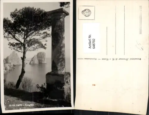 648702,Foto Ak Capri Faraglioni Italy