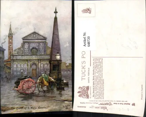 648720,Künstler Ak Florence Florenz The Church of Santa Maria Novella Italy pub Raphael Tuck Sons 7374