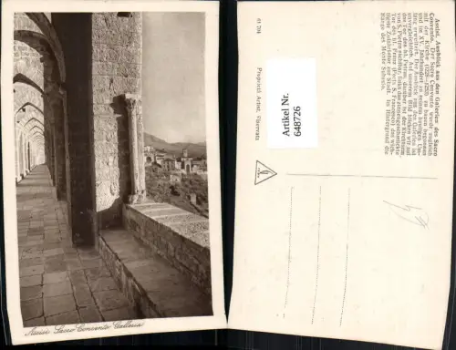 648726,Assisi Sacro Convento Galleria Italy