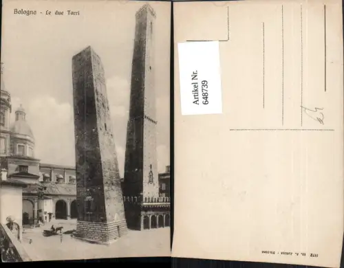 648739,Bologna Le due Torri Schiefer Turm Italy
