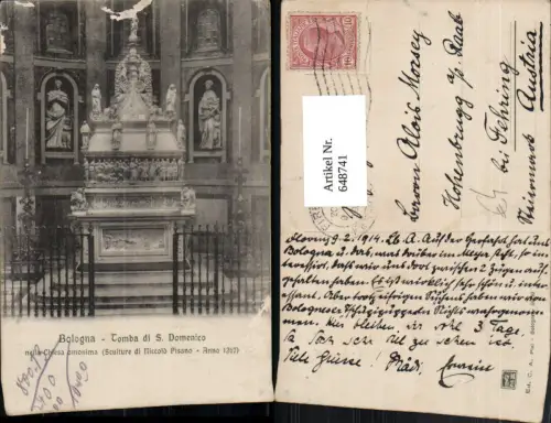 648741,Bologna Tomba di S. Domenico Grab Gruft Italy