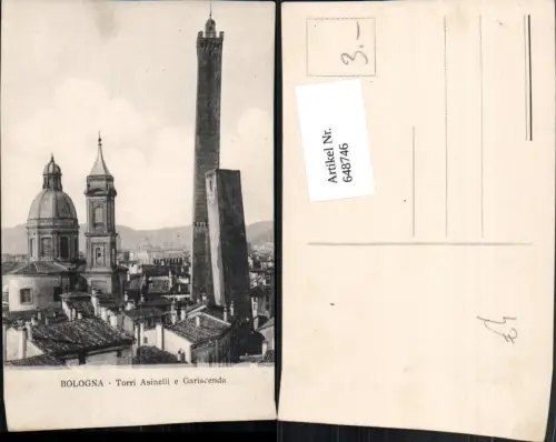648746,Bologna Torri Asinelli e Gariscenda Schiefer Turm Italy