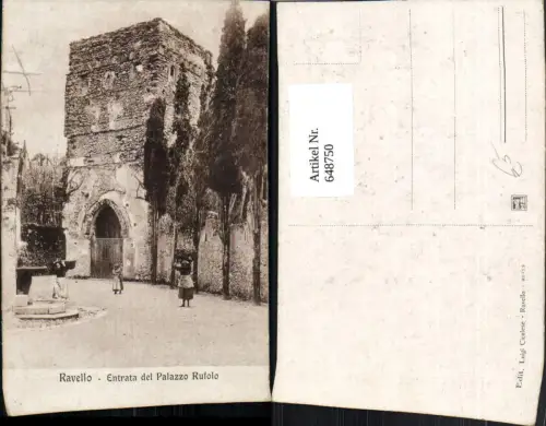 648750,Ravello Entrata del Palazzo Rufolo Italy