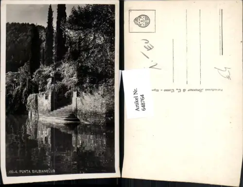 648764,Foto Ak Punta Balbianello Comer See Italy
