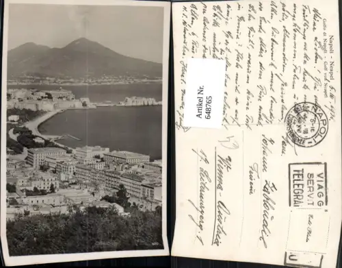 648765,Foto Ak Napoli Neapel Golfo di Napoli Golf v. Neapel Vesuv Vulkan Italy