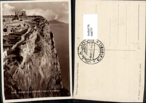 648777,Foto Ak Capri Rovine villa di Giove e Salto di Tiberio Italy