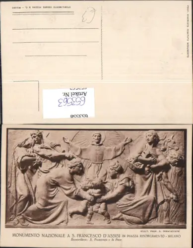 653563,Milano Mailand Monumento Nazionale a S. Francesco d Assisi Piazza Risorgimento Italy