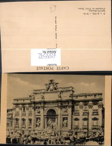 653572,Salvi Nicolo Fontaine de Trevi Rome Rom Brunnen Italy