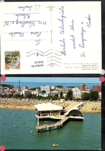 654116,Lignano Sabbiadoro Aerea della spiaggia e della Terrazzo Strandleben Italy