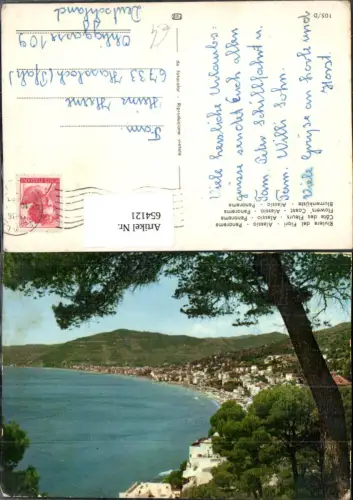 654121,Riviera dei Fiori Alassio Panorama Blumenküste Italy