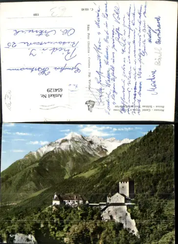 654129,Merano Meran Castel Tiroo e Cima Tessa Schloss Tiroll m. Zielspitze Italy
