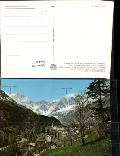 654137,Macugnaga Panorama Sullo sfondo Monte Rosa Italy