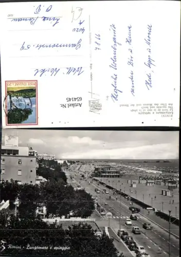 654145,Rimini Lungomare e spiaggia Strand Uferpromenade Italy