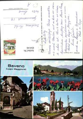 654146,Mehrbild Ak Baveno Lago Maggiore Kirche Italy