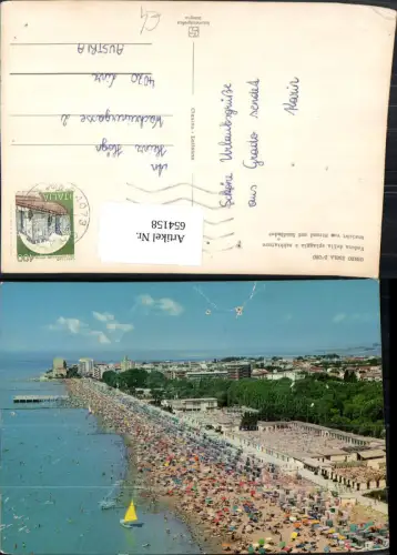 654158,Grado Isola d Oro Veduta della spiaggia e sabbiature Strand Strandbleben Italy