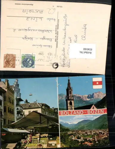 654160,Mehrbild Ak Bolzano Bozen Markt Italy