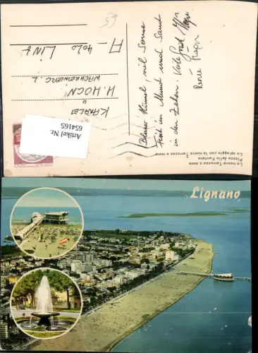 654165,Mehrbild Ak Lignano La nuova Terrazza a mare Piazza della Fontana Italy
