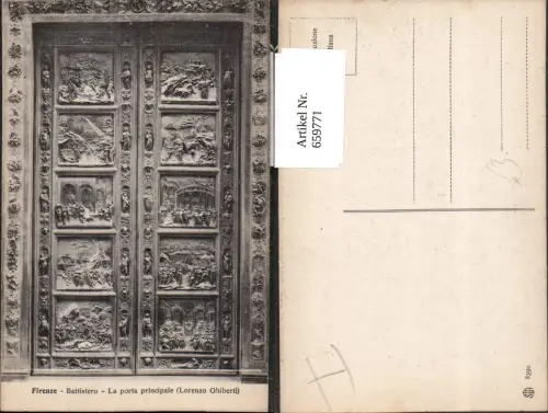 659771,Firenze Florenz Battistero La porta principale Italy
