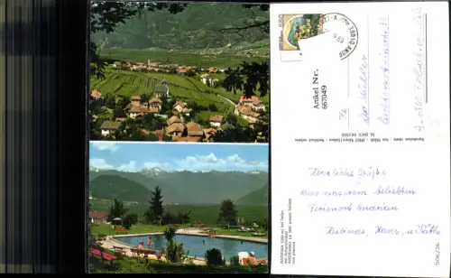 667049,Mehrbild Ak Andiran bei Terlan Schwimmbad Italy