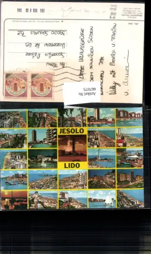 667075,Mehrbild Ak Jesolo Lido Strand Küste Italy