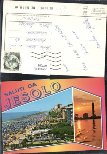 667086,Mehrbild Ak Saluti da Jesolo Strand Küste Italy