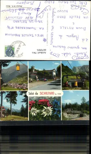 667095,Mehrbild Ak Saluti da Schilpario Seilbahn Italy