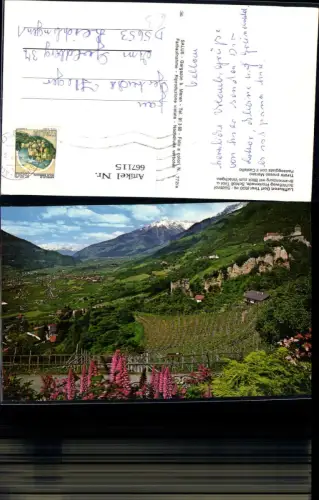 667115,Dorf Tirol Schloßweg-Promenade Tirolo presso Merano Passeggiata con il Castello Italy