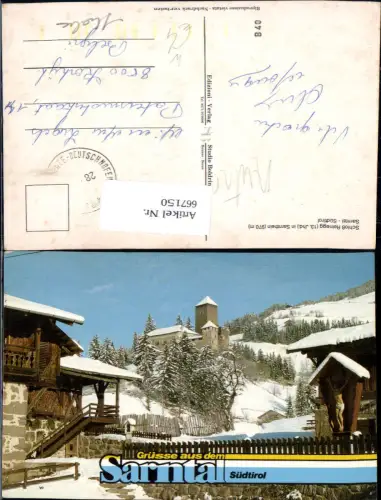 667150,Schloss Reinegg Sarentino Sarnthein Sarntal Südtirol Winteransicht Italy