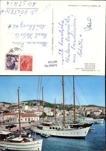 667154,La Maddalena Cala Gavetta molo panfili Gavetta Mole Segelschiff Schiffe Italy
