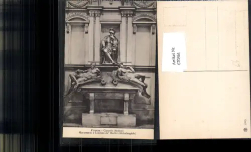 670361,Firenze Florenz Cappelle Medicee Monumento a Lorenzo de Medici Italy