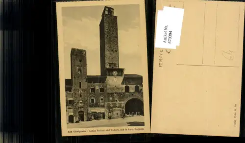 670394,San Gimignano Antico Palazzo del Podesta con la torre Rognosa Italy