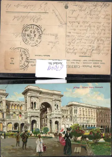 670418,Künstler Ak Milano Mailand Galleria Vittorio Emanuele Italy