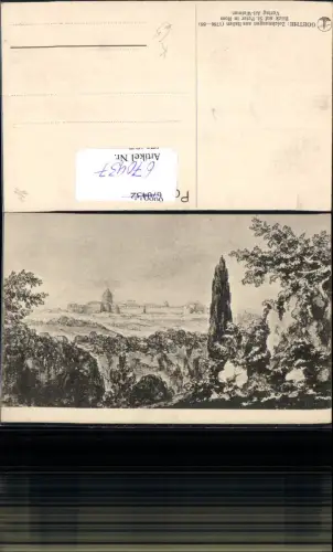 670437,Künstler Ak Goethe Zeichnung Roma Rom Blick auf St Peter Italy